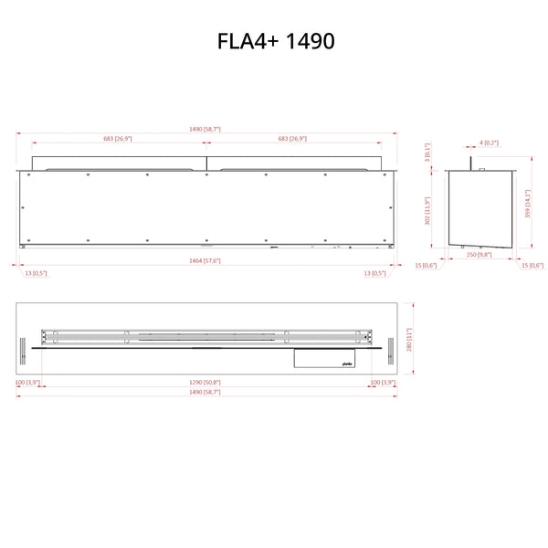 FLA4+ 1490 - Queimador Automático de Bioetanol