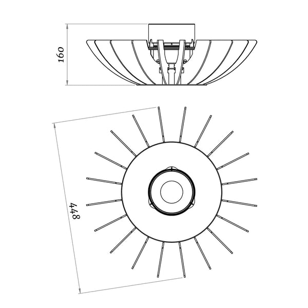 Cheminée de table Cosmo – Doré