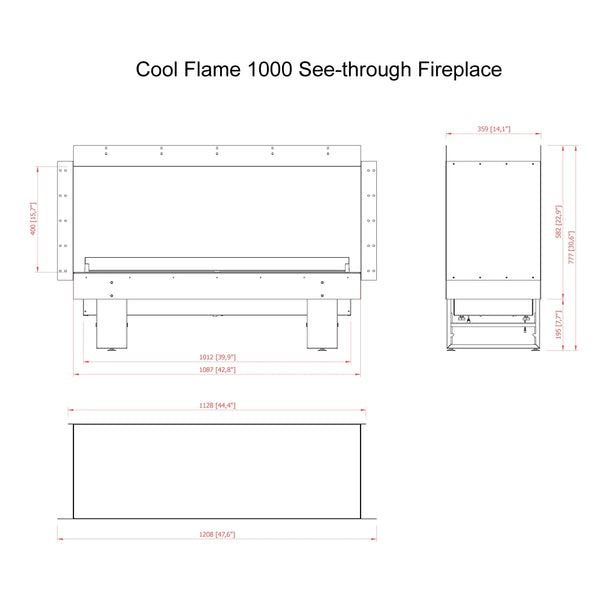 Cheminée îlot Cool Flame 1000