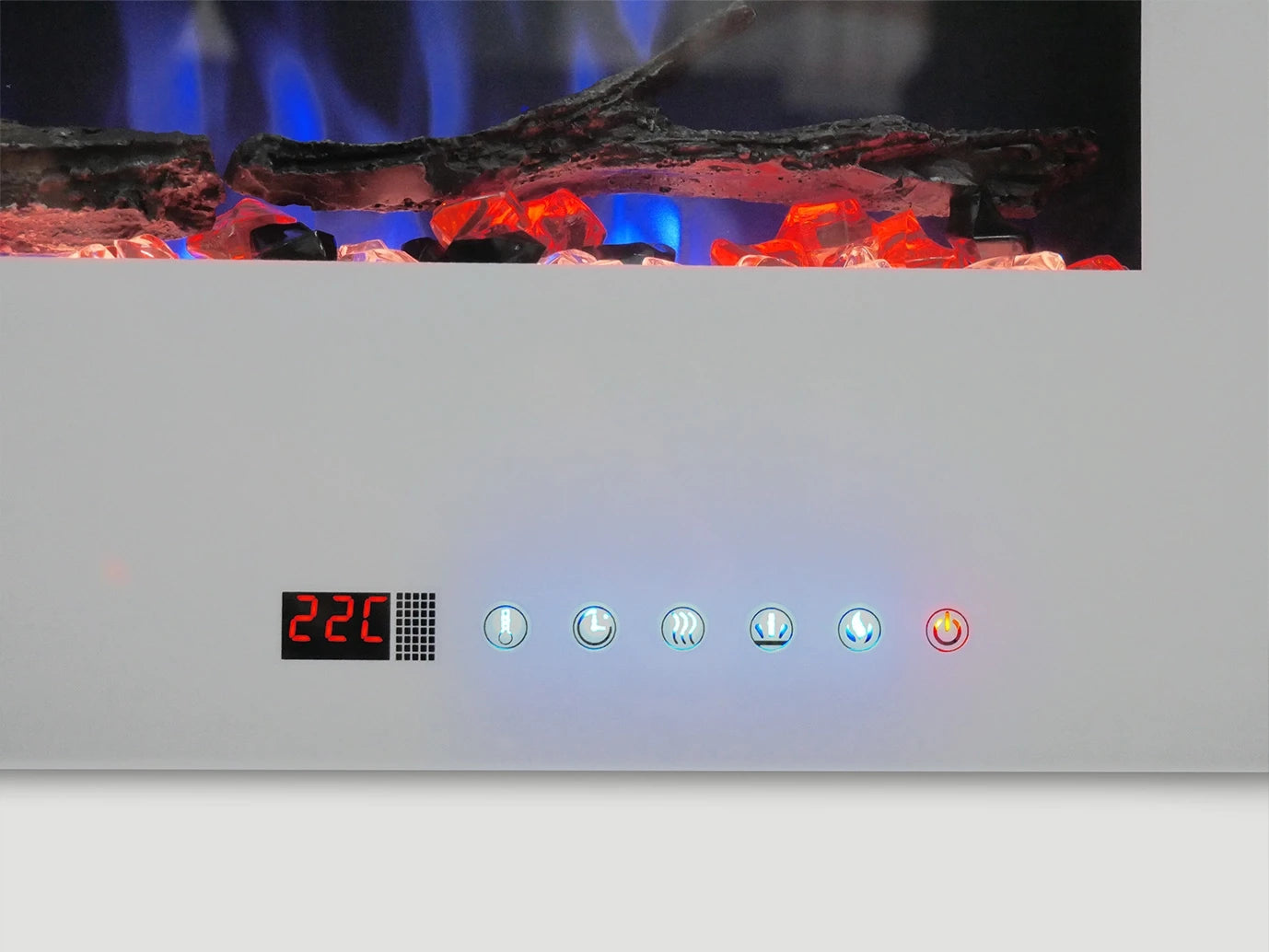 Azurite elektrický krb – bílý – 127 cm