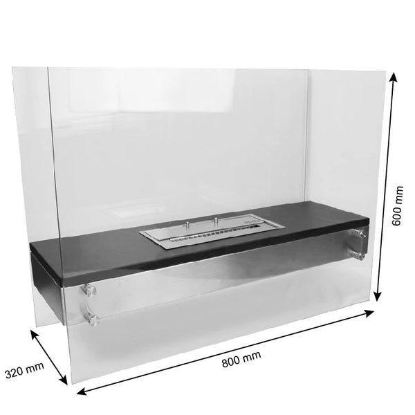 Brenner mit großen Glasplatten