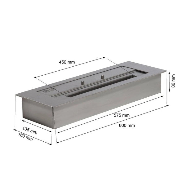 Bruciatore a bioetanolo Superiore -  3,5L - 60 cm