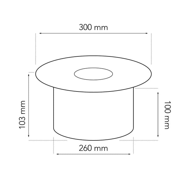 Rund bioetanolbrenner – 5 liter – Ø30 cm