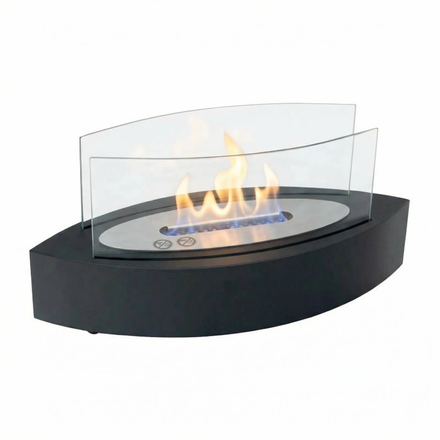 Cheminée de Table Ovale - Noir