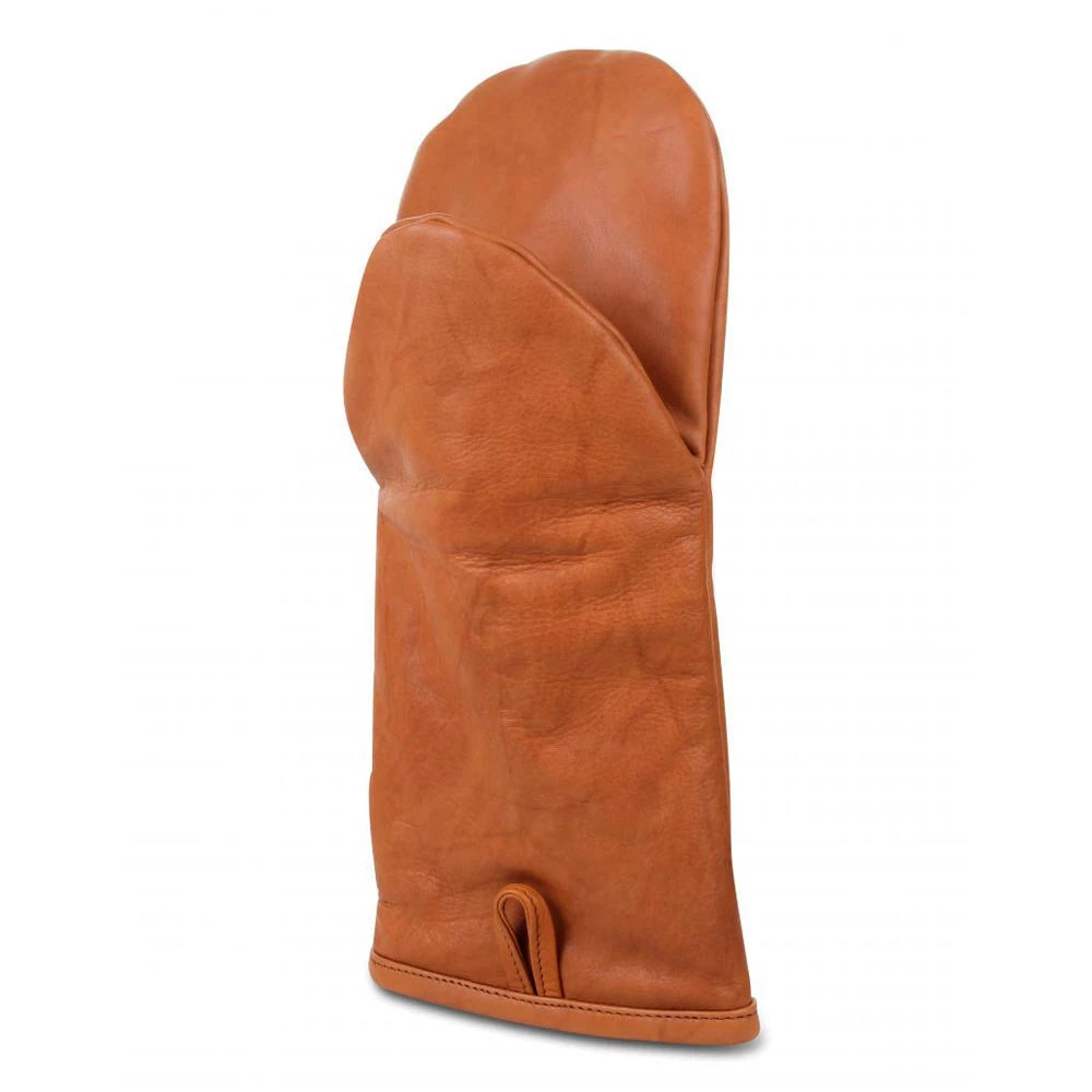Grillhandschuh aus braunem Leder - 1 Stück