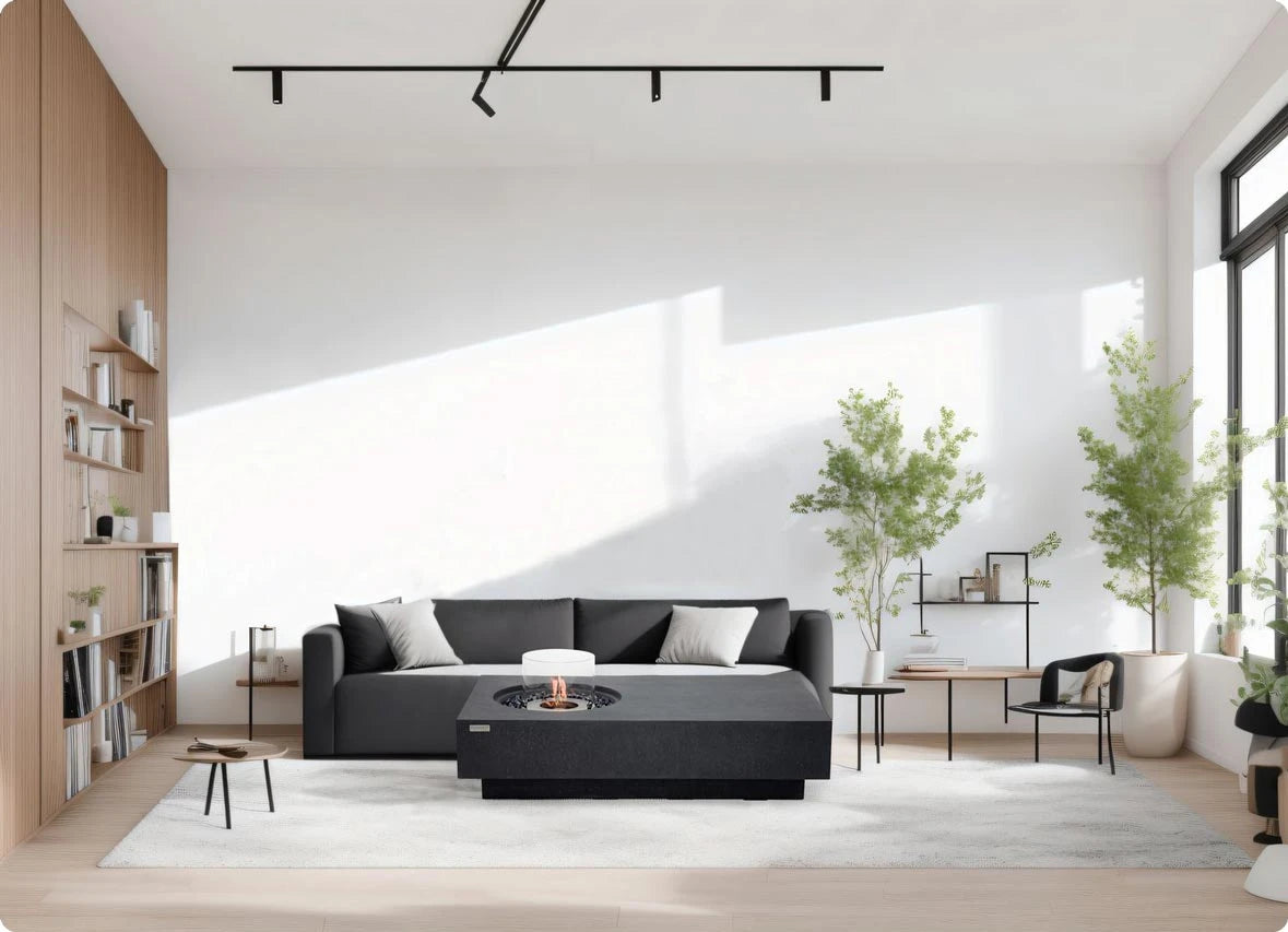 Elementi Fires Fire Table Metropolis in colour slate black
