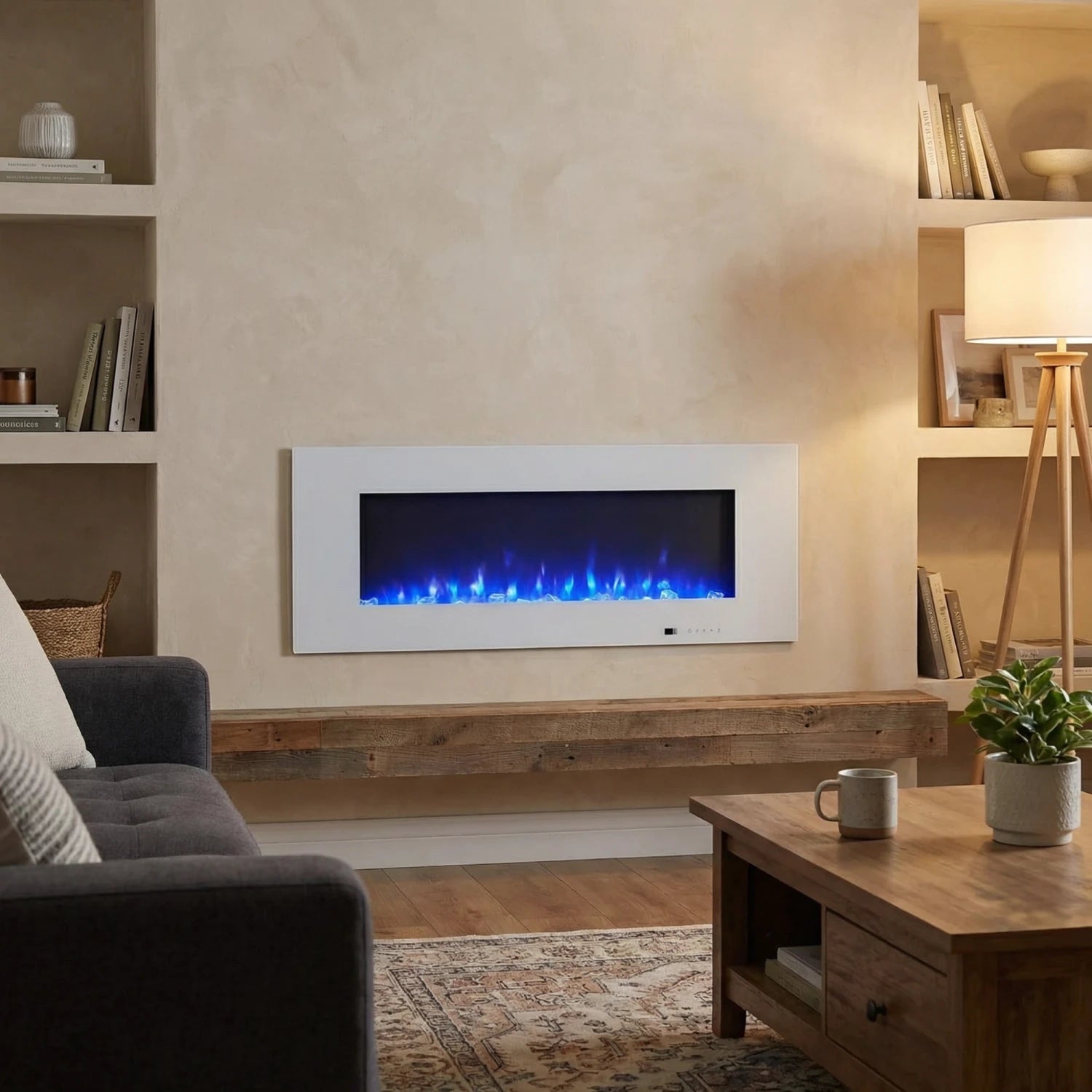 Azurite elektrický krb – bílý – 127 cm