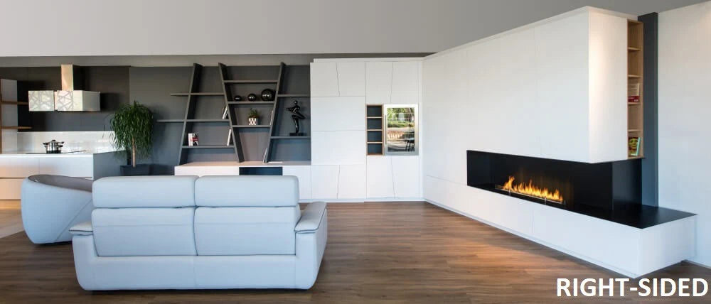 Left-facing corner fireplace Planika
