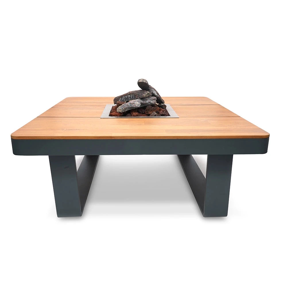 Horizon 95 Smokey Anthracite – čtvercový plynový ohniště stůl