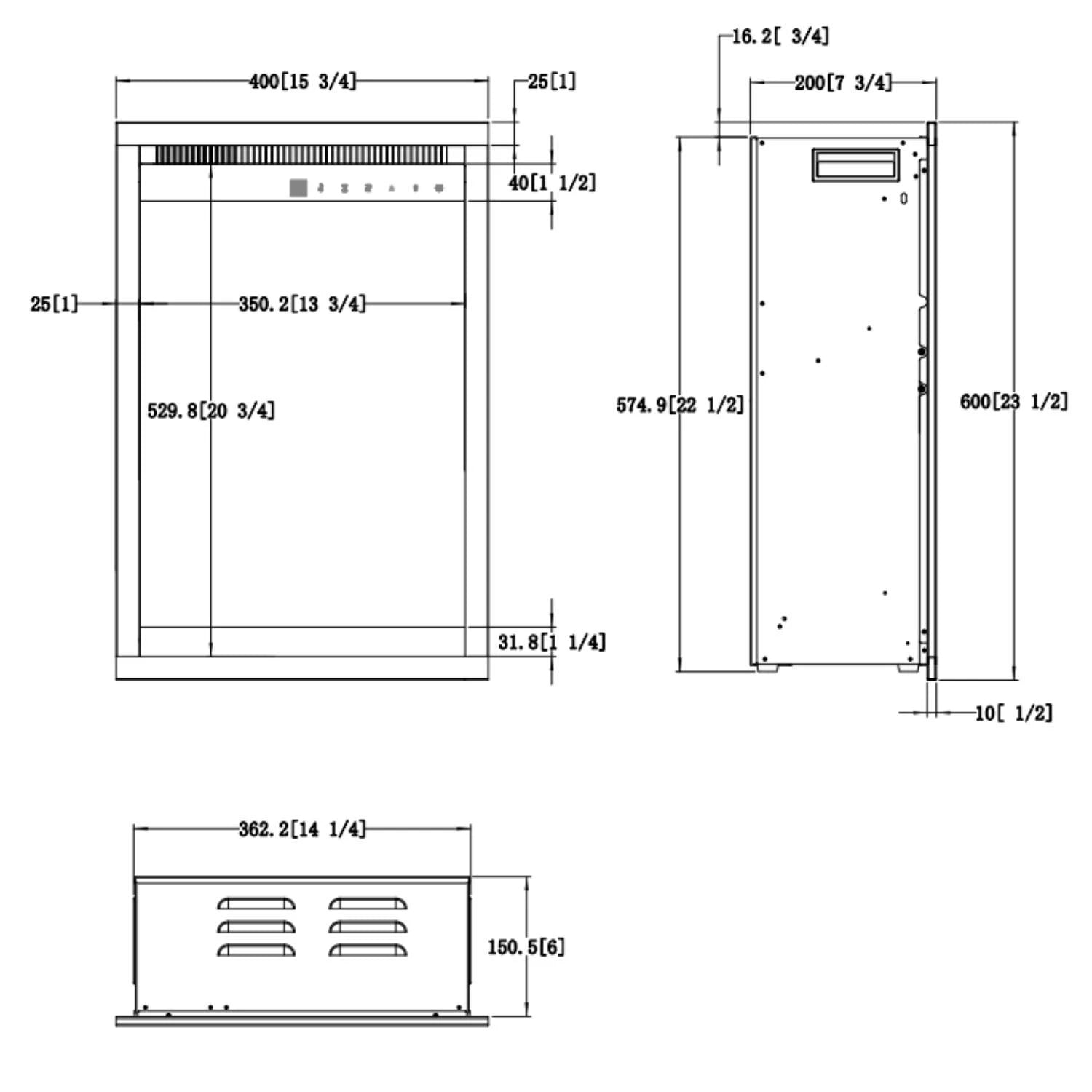 Insert Aflamo 3D - 40 x 60 cm
