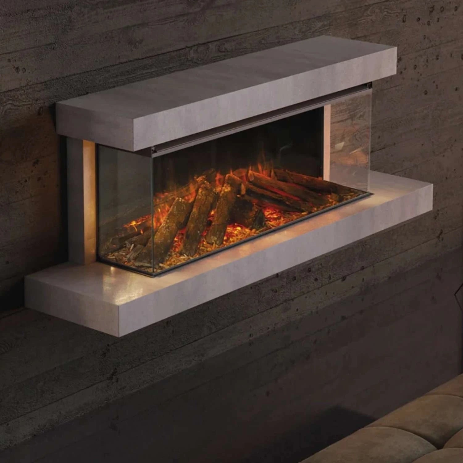 Cheminée électrique murale Lumen 1200 – Anthracite