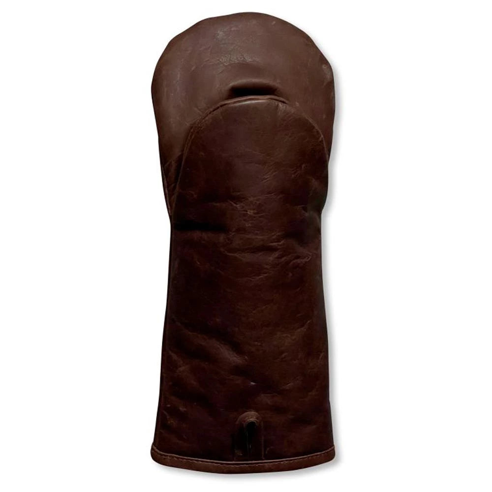 Grillhandschuh aus dunkelbraunem Leder - 1 Stück