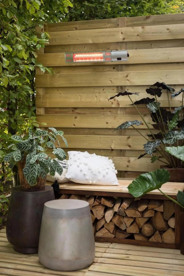 Almacenamiento de madera en acero corten