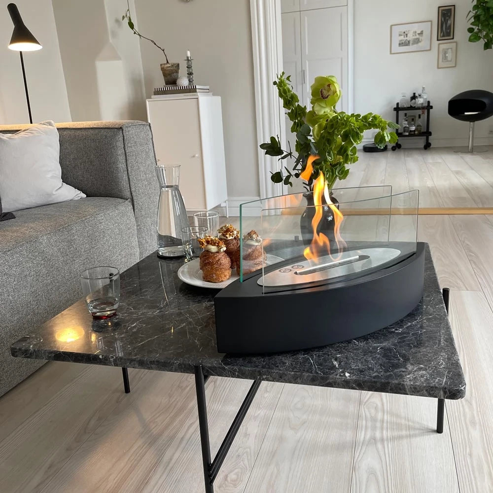 Cheminée de Table Ovale - Noir