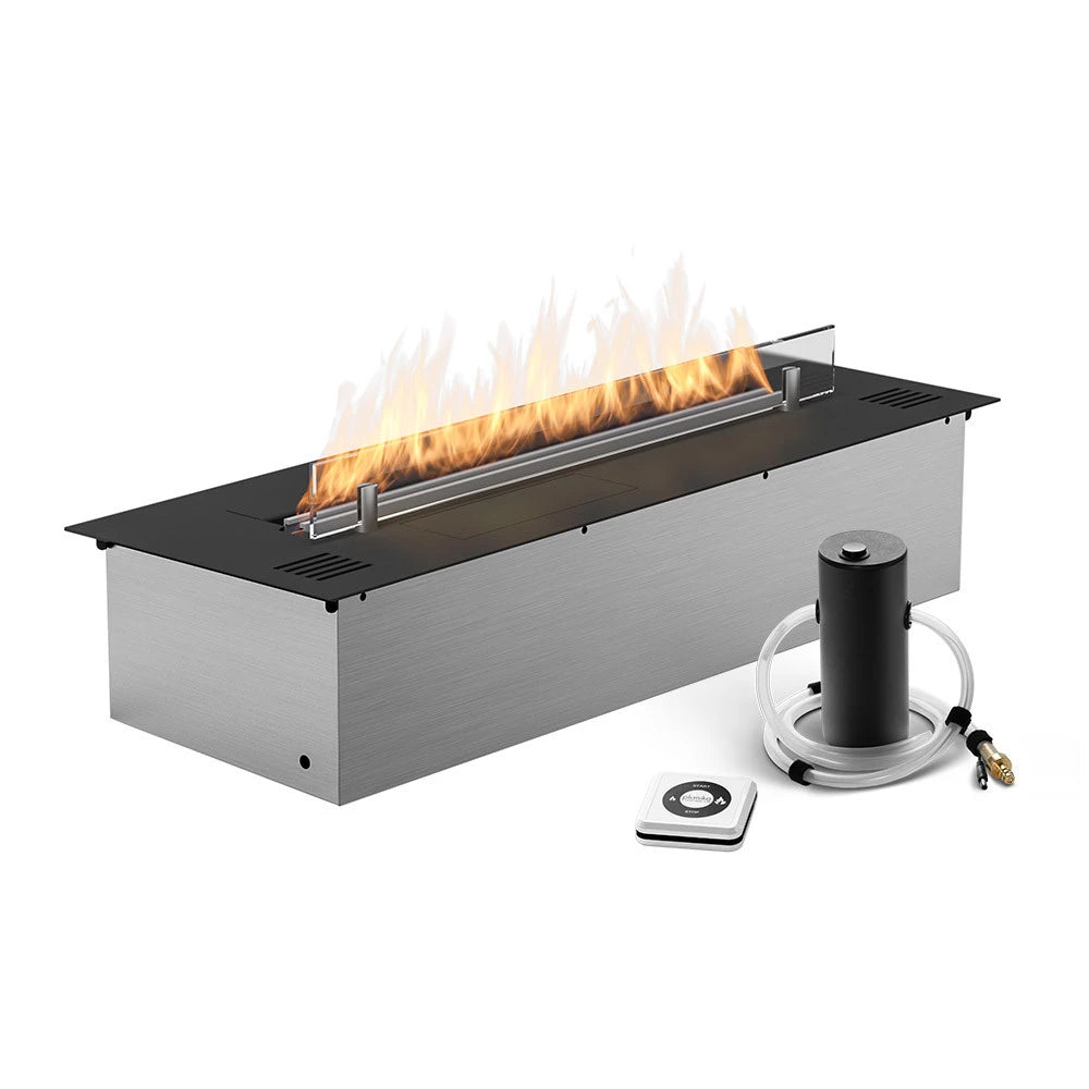 Planika Forma Island built in bioethanol fireplace with Prime Fire Burner