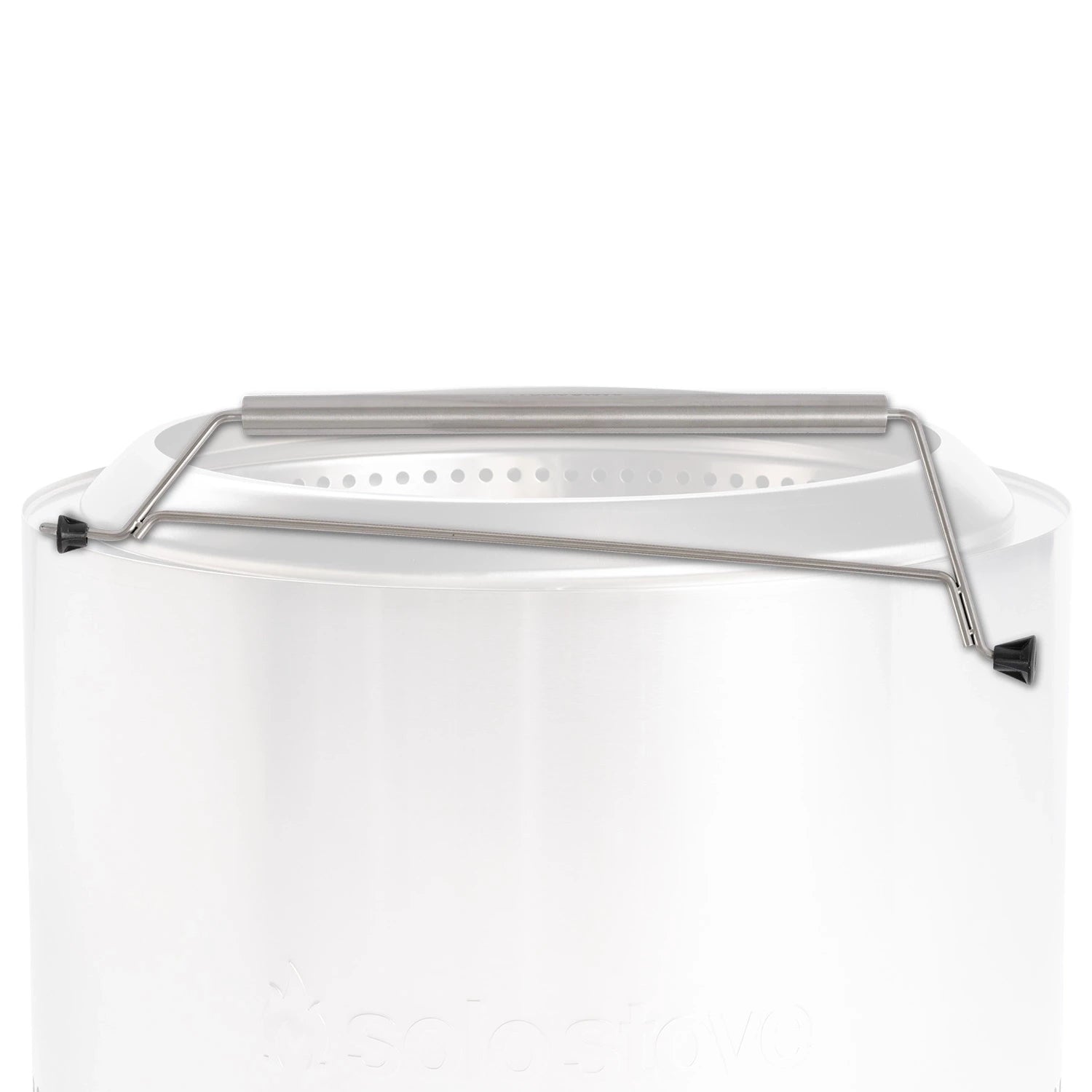 Solo Stove's Yukon fire pit handle in stainless steel